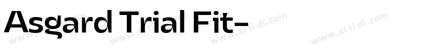 Asgard Trial Fit字体转换